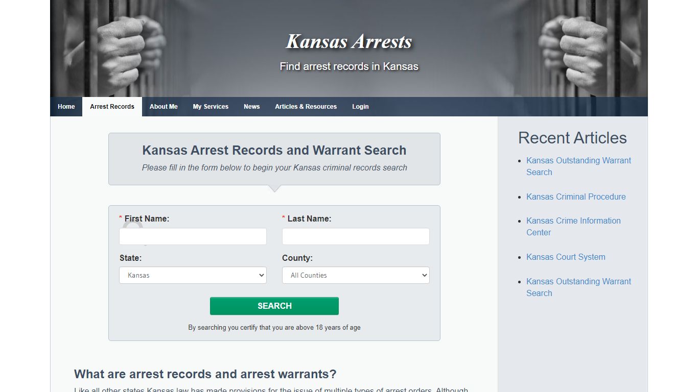 Kansas Warrants and Arrest Records Search - Kansas Arrests